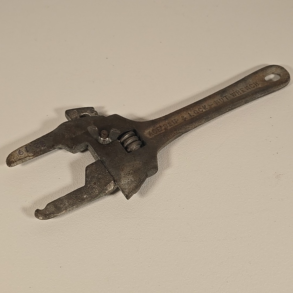 Vintage ACE SLIP  & LOCK - NUT WRENCH, 10" Covers Co. Bedford, OH